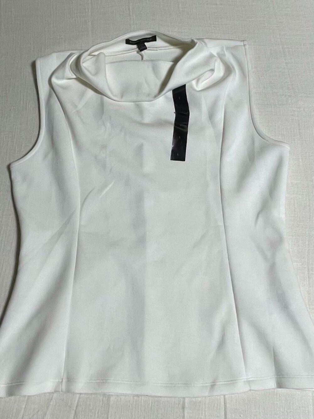 Womens Banana Republic White High Neck Sleeveless Top (Size L) NWT